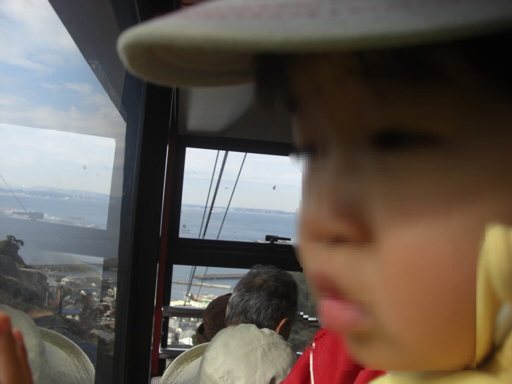 鋸山ロープウェーのゴンドラ