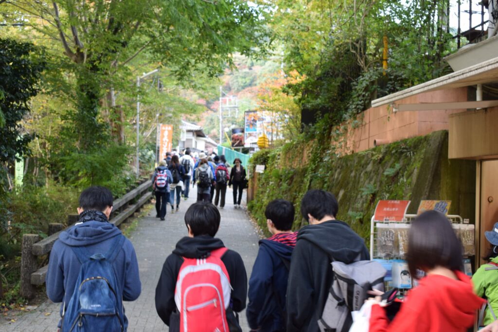 高尾山　登山客